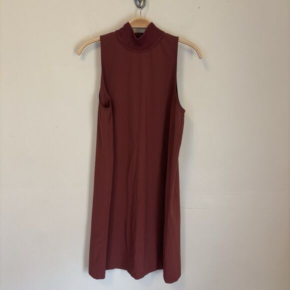 Athleta Initiative Shift Dress Athletic Lightweight Red Maroon S‎ Zipper - Picture 1 of 6